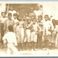 AFRICAN KIDS GROUP ANTIQUE REAL PHOTO POSTCARD RPPC