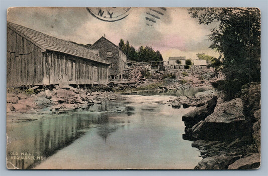 NEQUASSET ME OLD MILL ANTIQUE POSTCARD