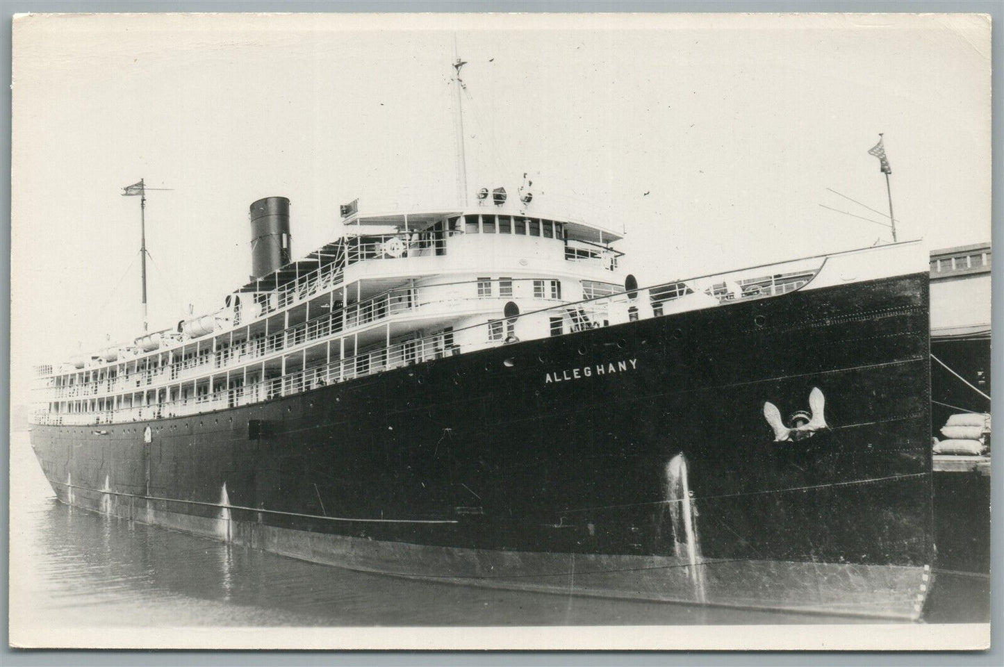 ALLEGHANY ship VINTAGE REAL PHOTO POSTCARD RPPC