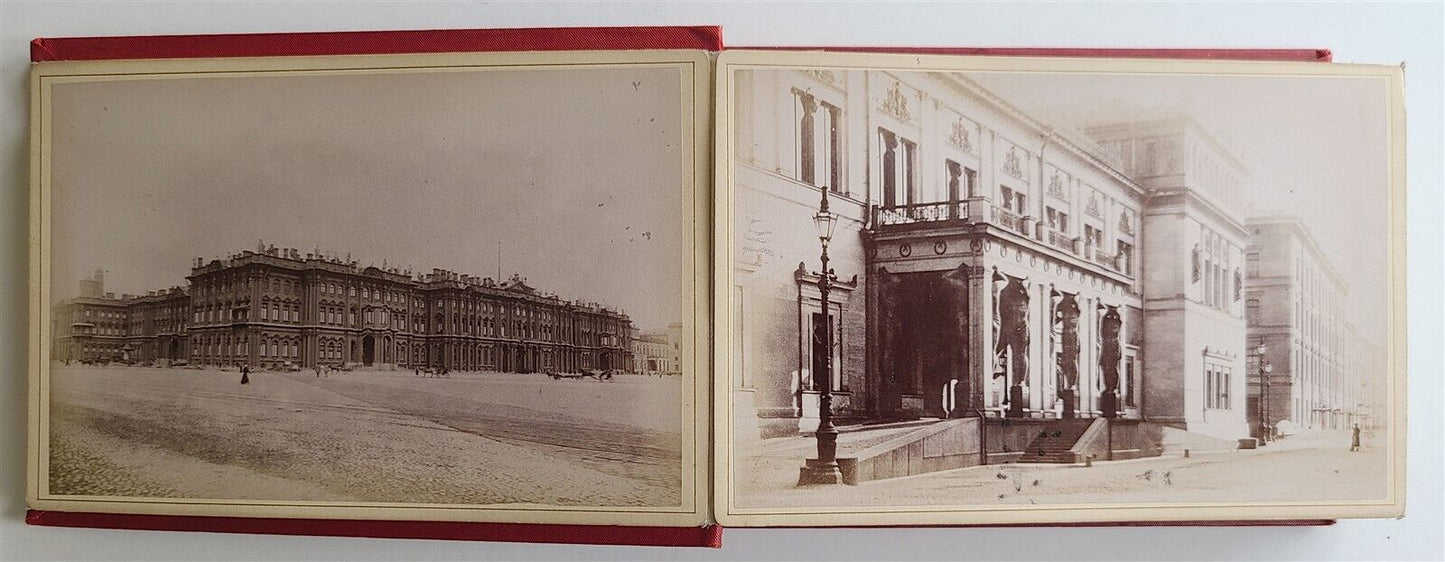 1880s RUSSIAN PHOTO BOOK antique SOUVENIR de ST. PETERSBOURG 24 CABINET PHOTOS