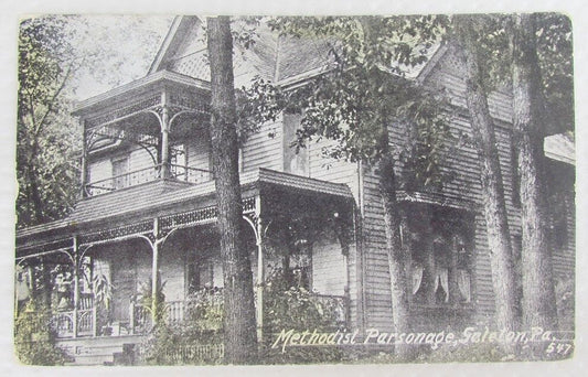 ANTIQUE POSTCARD METHODIST PARSONAGE GALETON PA