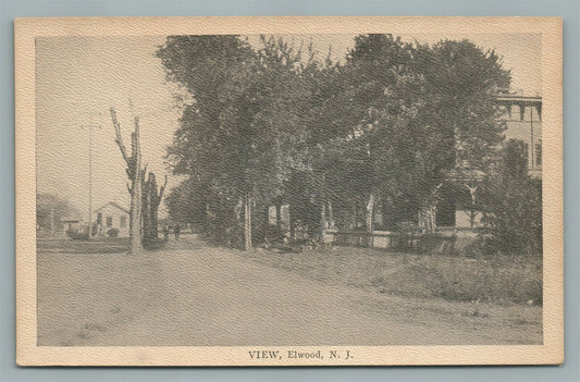 ELWOOD NJ STREET VIEW ANTIQUE POSTCARD