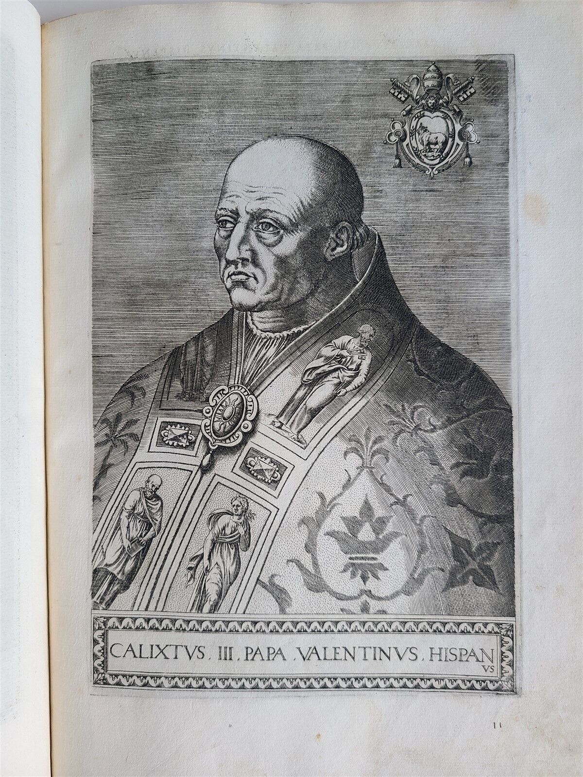 1568 ILLUSTRATED w/28 POPE PORTRAITS XXVII PONTIFICUM ELOGIA ET IMAGINES antique