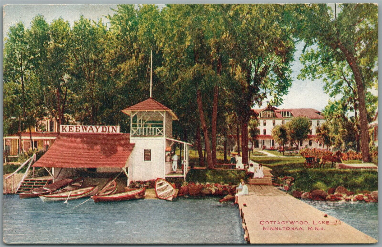 LAKE MINNETONKA MN COTTAGEWOOD ANTIQUE POSTCARD