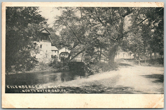 NORTH WATER GAP PA EILENBERGER'S MILLS UNDIVIDED ANTIQUE POSTCARD