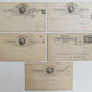 1890s LOT of 5 FAIRFIELD BANK LANCASTER OHIO ANTIQUE STATEMENT CARDS POSTCARDS