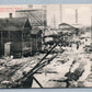 ERIE PA 1915 FLOOD SCENE 14th & FRENCH STREET ANTIQUE POSTCARD