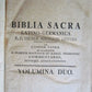 1771 BIBLE PIGSKIN MASSIVE FOLIO antique BIBLIA SACRA LATINO-GERMANICA