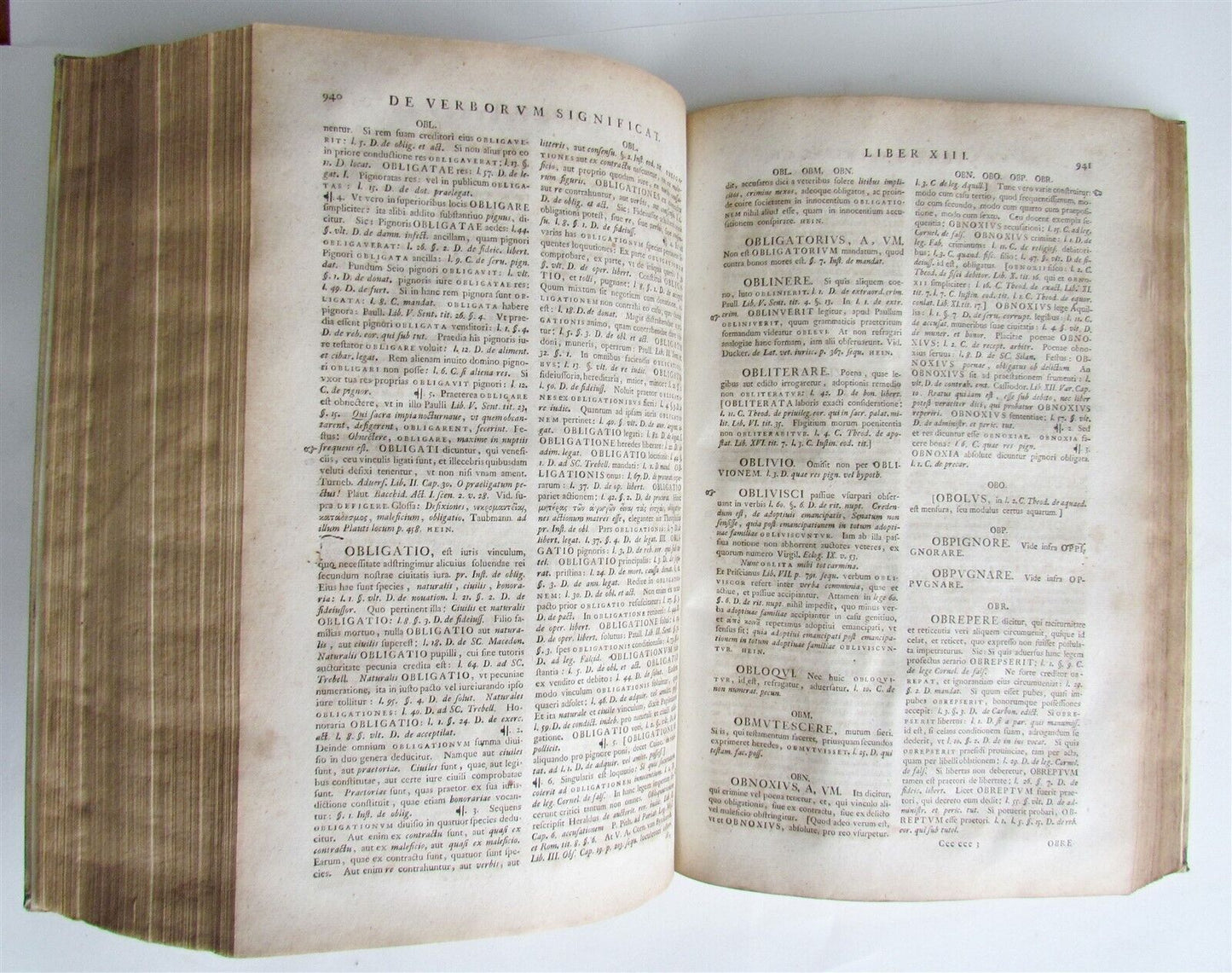 1743 LAW BOOK in Latin Juridical Dictionary antique FOLIO 9 x 14"