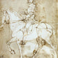 ANTIQUE PEWTER PLATE w/ ARMORED KNIGHT w/ DOG on HORSEBACK ALBECHT DURER DESIGN