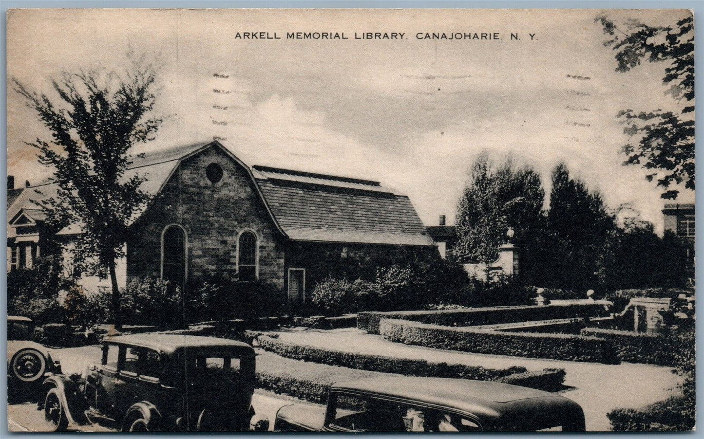 CANAJOHARIE NY ARKELL MEMORIAL LIBRARY 1941 VINTAGE POSTCARD
