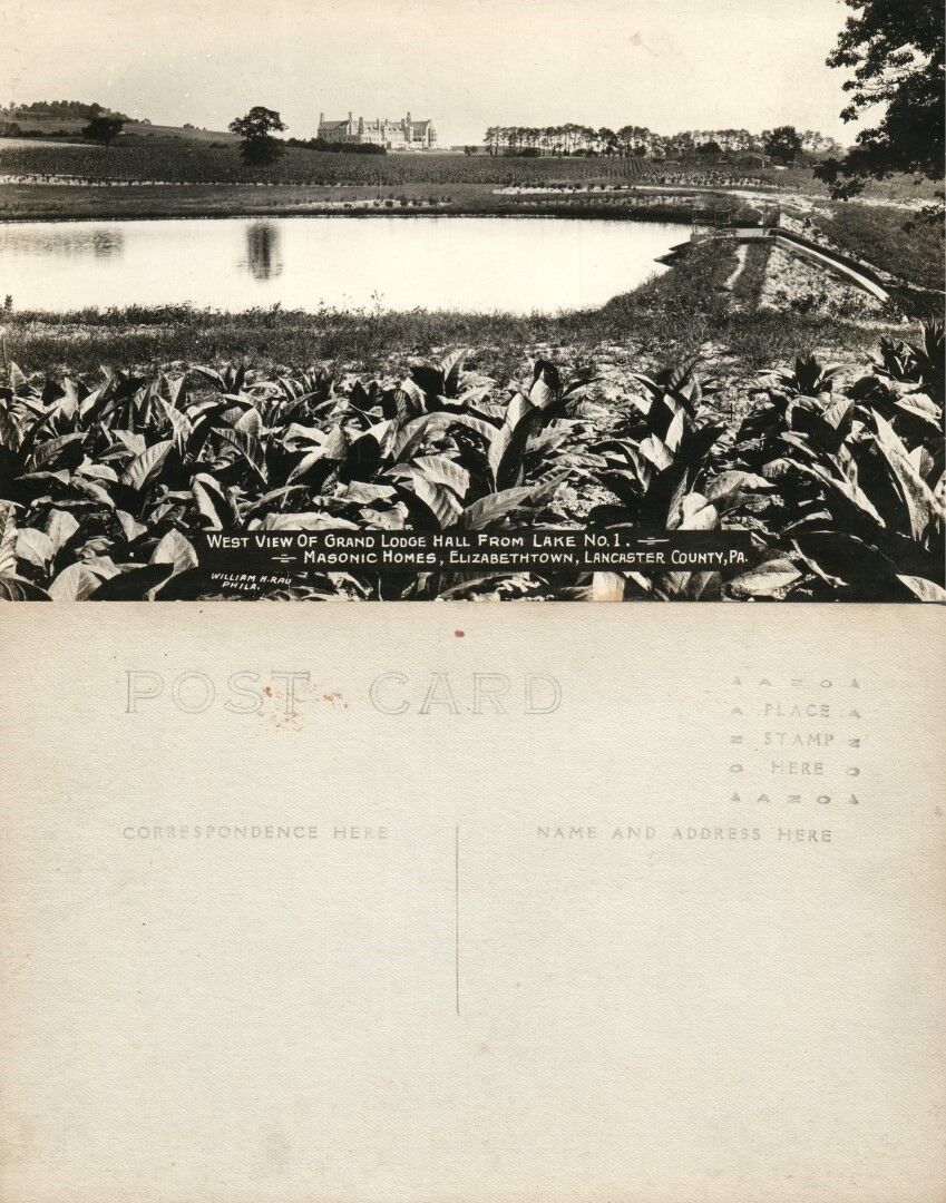 ELIZABETHTOWN LANCASTER CO. PA MASONIC HOMES VINTAGE REAL PHOTO POSTCARD RPPC