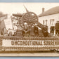 FOND DU LAC WI GRANT SCHOOL ANTIQUE REAL PHOTO POSTCARD RPPC CANNON MILITARY