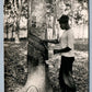 SUMATRA INDONESIA PARA RUBBER TREE TAPPING VINTAGE REAL PHOTO POSTCARD RPPCRPPC