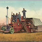 SELF PROPELLED HARVESTER ANTIQUE POSTCARD