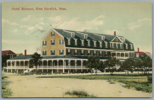 WEST HARWICH MA HOTEL BELMONT ANTIQUE POSTCARD