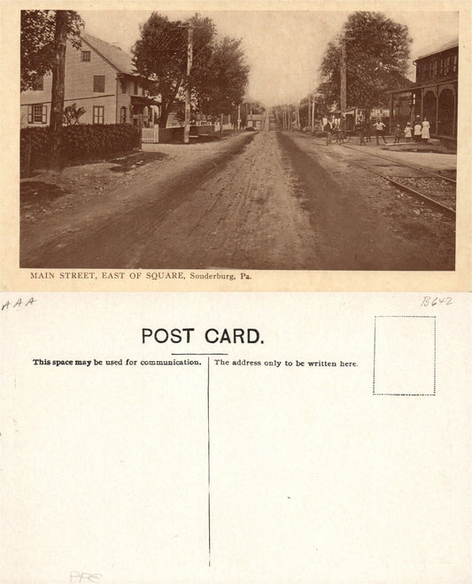 SOUDERSBURG PA MAIN STREET VINTAGE POSTCARD