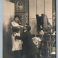 ROMANTIC SCENE w/ PHOTO CAMERA ANTIQUE REAL PHOTO POSTCARD RPPC