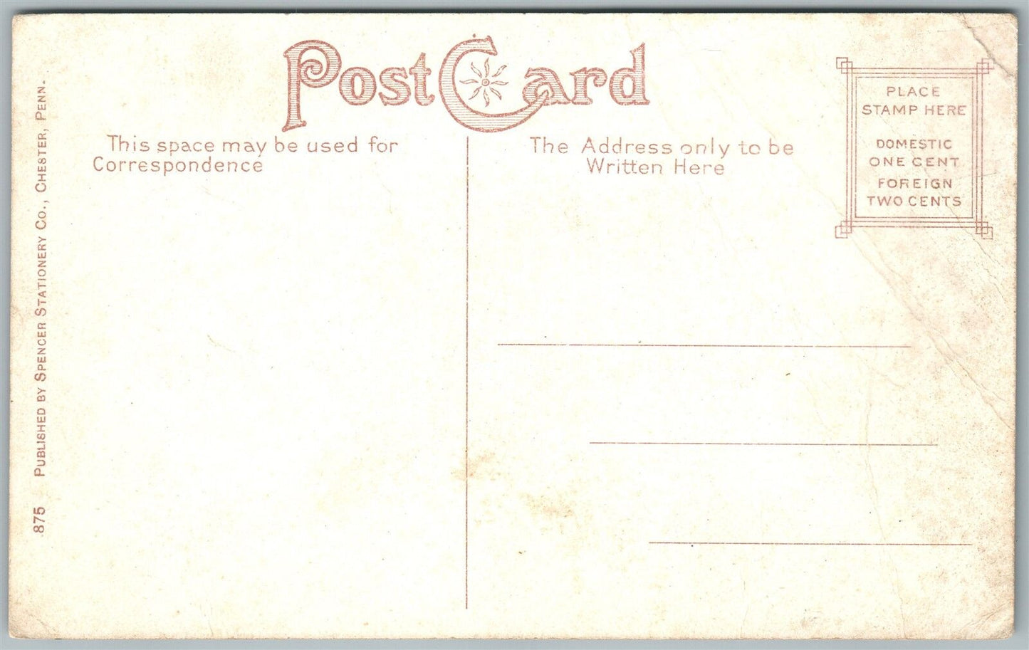 CHESTER PA BENNETT'S RESTAURANT MARKET STREET ANTIQUE POSTCARD