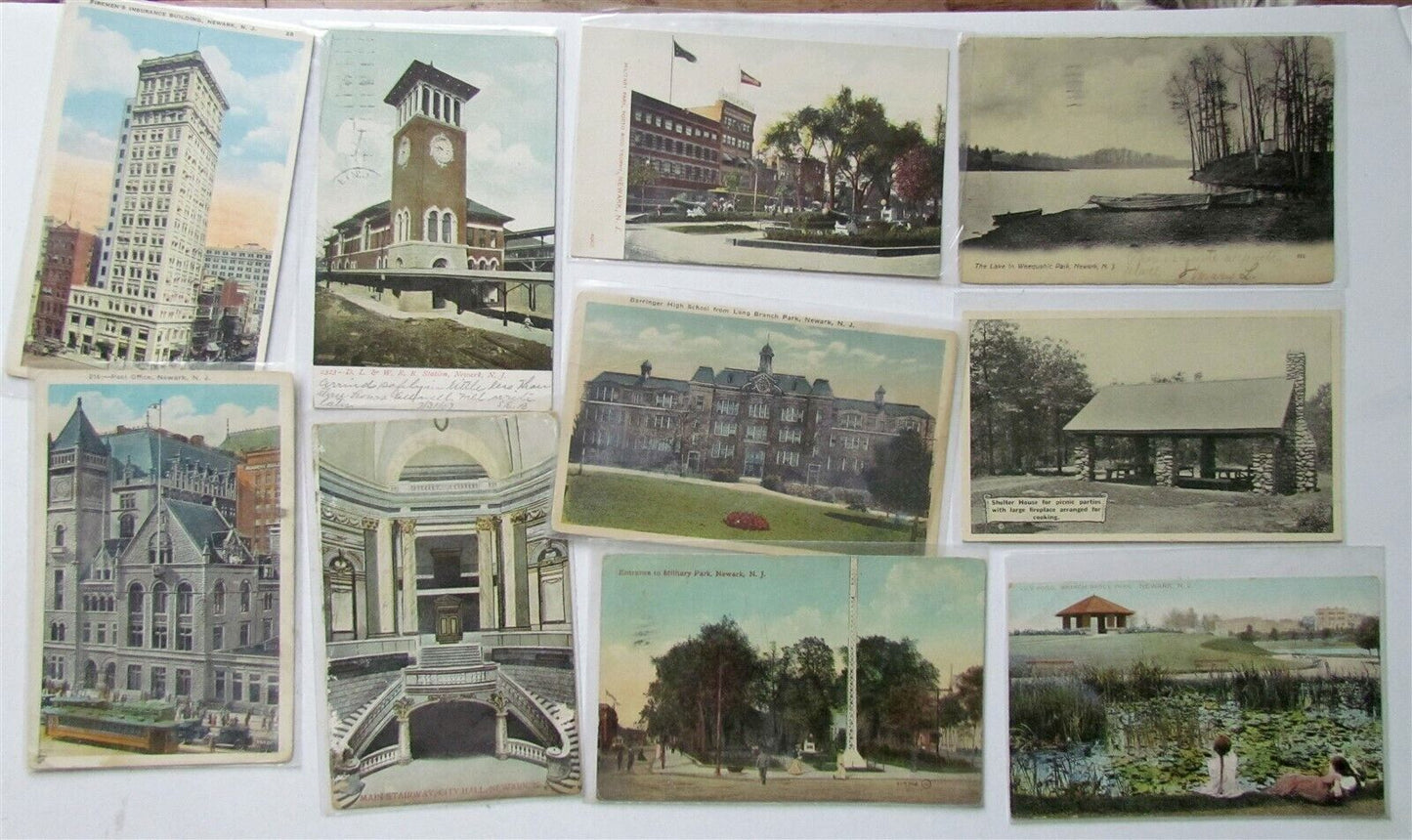 NEWARK NJ lot of 40 ANTIQUE & VINTAGE POSTCARDS