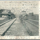 ELIZABETHTOWN PA RAILROAD STATION 1906 ANTIQUE POSTCARD train railway depot