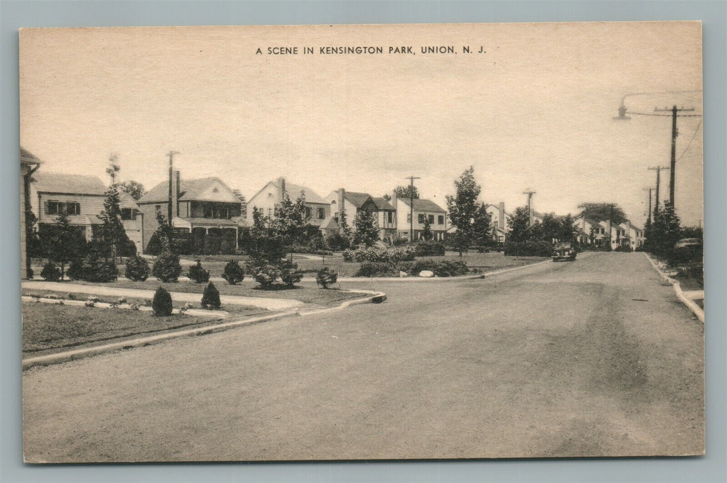 UNION NJ KENSINGTON PARK VINTAGE POSTCARD