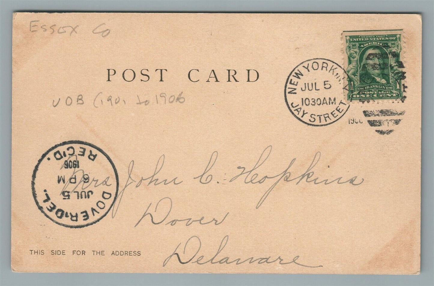 MONTCLAIR NJ TRINITY CHURCH ANTIQUE POSTCARD