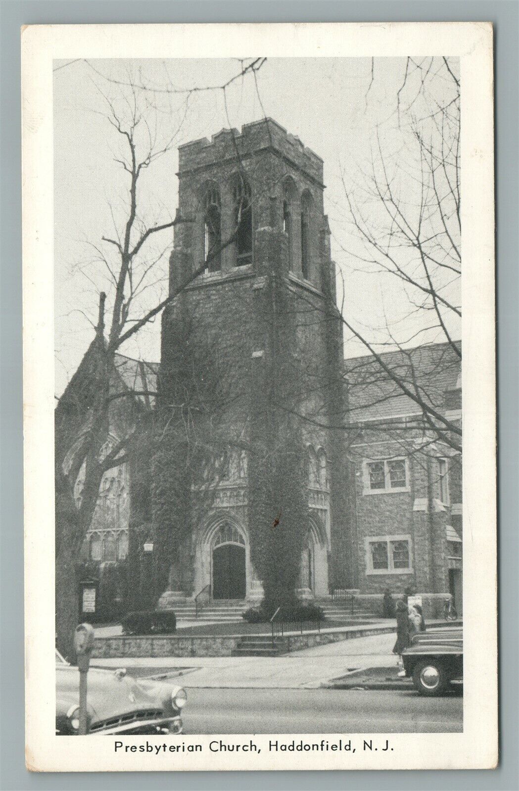 HADDONFIELD NJ PRESBYTERIAN CHURCH VINTAGE POSTCARD