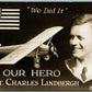 CAPT. CHARLES LINDBERG PHOTOMONTAGE VINTAGE REAL PHOTO POSTCARD RPPC PLANE FLAG