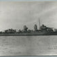 MILITARY SHIP USS AMMEN VINTAGE REAL PHOTO POSTCARD RPPC