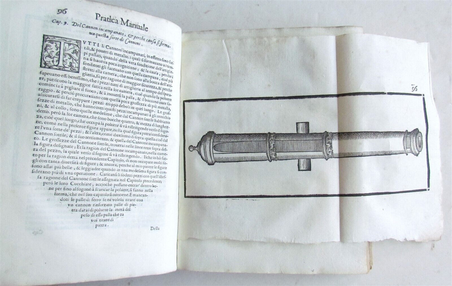 1606 ARTILLERY PRACTICE ILLUSTRATED antique PRATTICA MANUALE DELL' ARTIGLIERIA