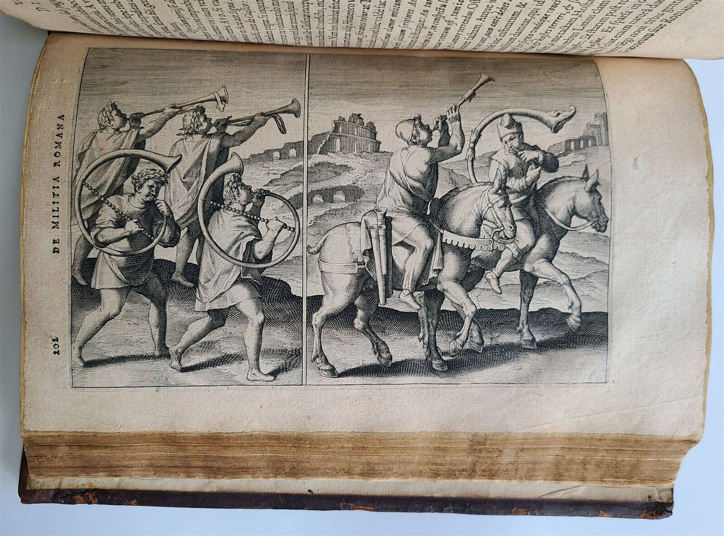 1602 DE MILITIA ROMANA by LIPSIUS antique ILLUSTRATED WARFARE Plantiniana