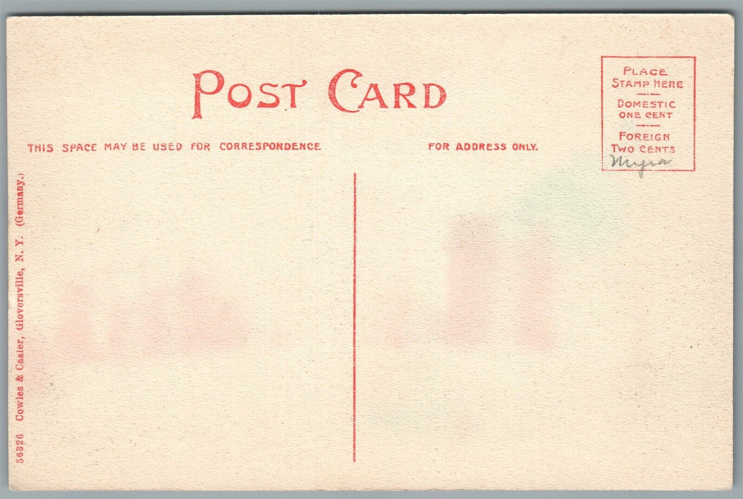 GLOVERSVILLE NY POST OFFICE ANTIQUE POSTCARD