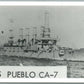 MILITARY SHIP USS PUEBLO CA-7 VINTAGE REAL PHOTO POSTCARD RPPC