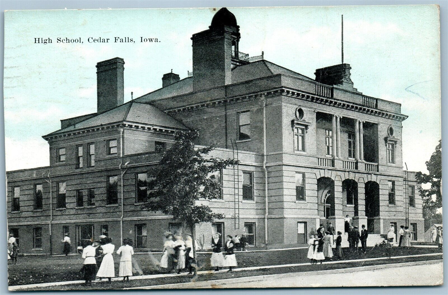 CEDAR FALLS IA HIGH SCHOOL ANTIQUE POSTCARD