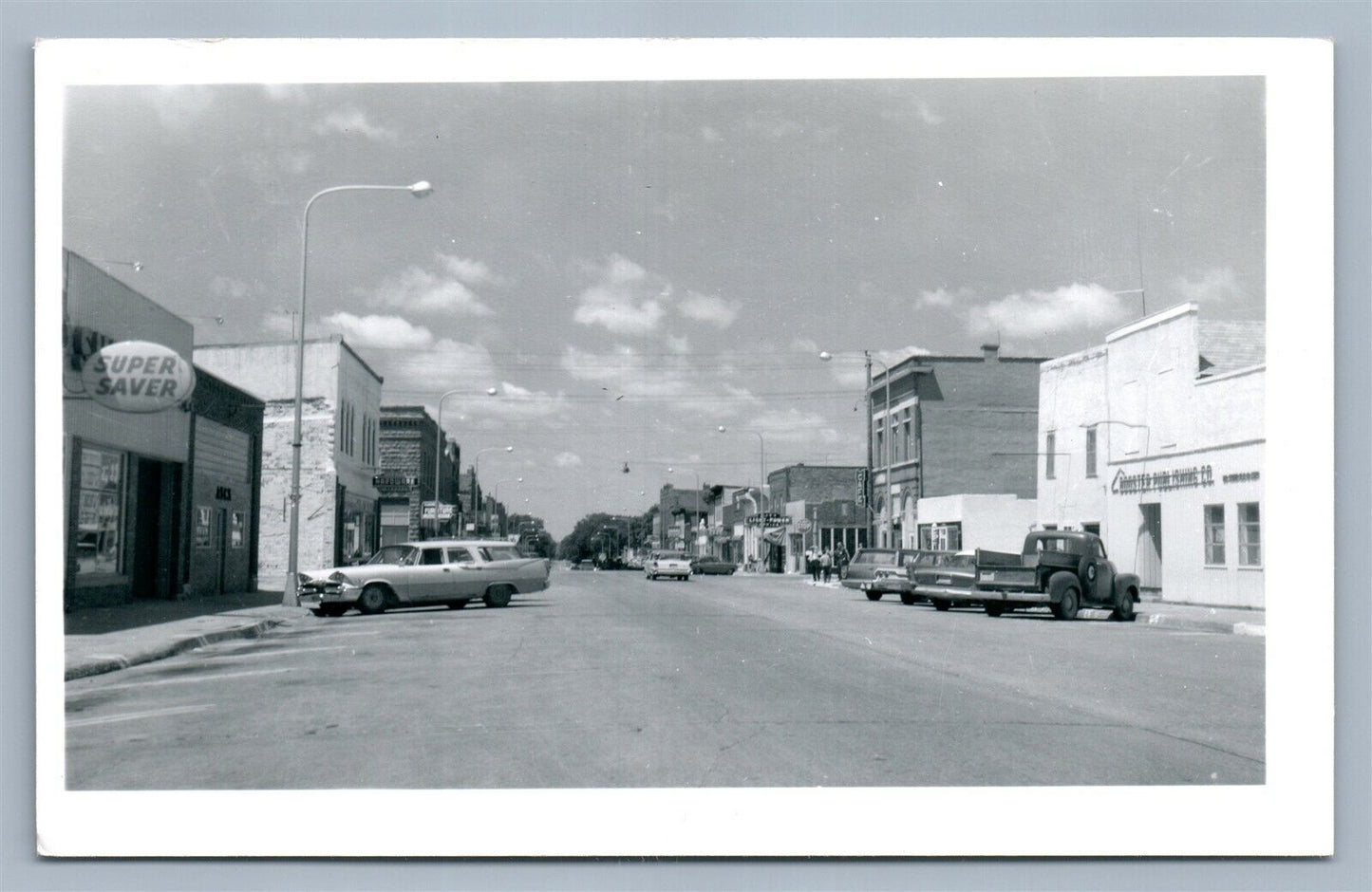 FLANDREAU SD STREET SCENE VINTAGE REAL PHOTO POSTCARD RPPC