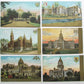 lot of 6 ANTIQUE POSTCARDS STATE CAPITOLS AZ NJ W.Va. MI PA