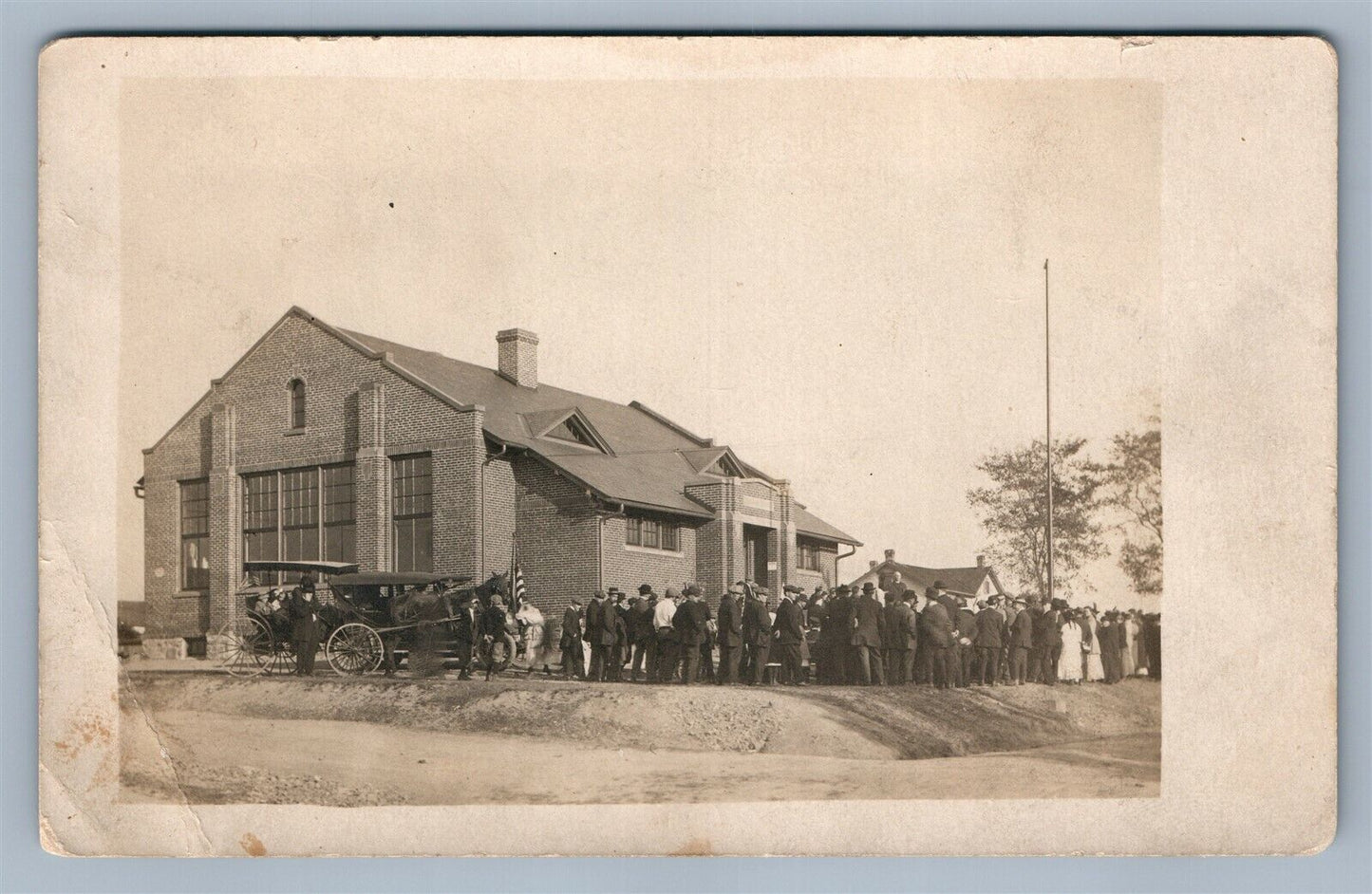 PENNSYLVANIA SCHOOL HOUSE ANTIQUE REAL PHOTO POSTCARD RPPC