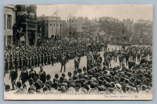 KING EDWARD VII of ENGLAND FUNERALS ANTIQUE BRITISH POSTCARD