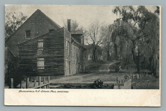 HADDONFIELD NJ EVANS MILL ANTIQUE POSTCARD