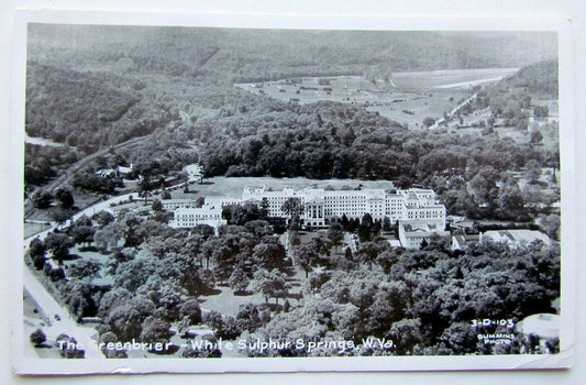 RPPC VINTAGE 1958 REAL PHOTO POSTCARD GREENBRIER RESORT WHITE SULPHUR SPRING WV