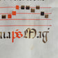 16th - 17th century ANTIPHONAL CHART MANUSCRIPT on VELLUM antique music score