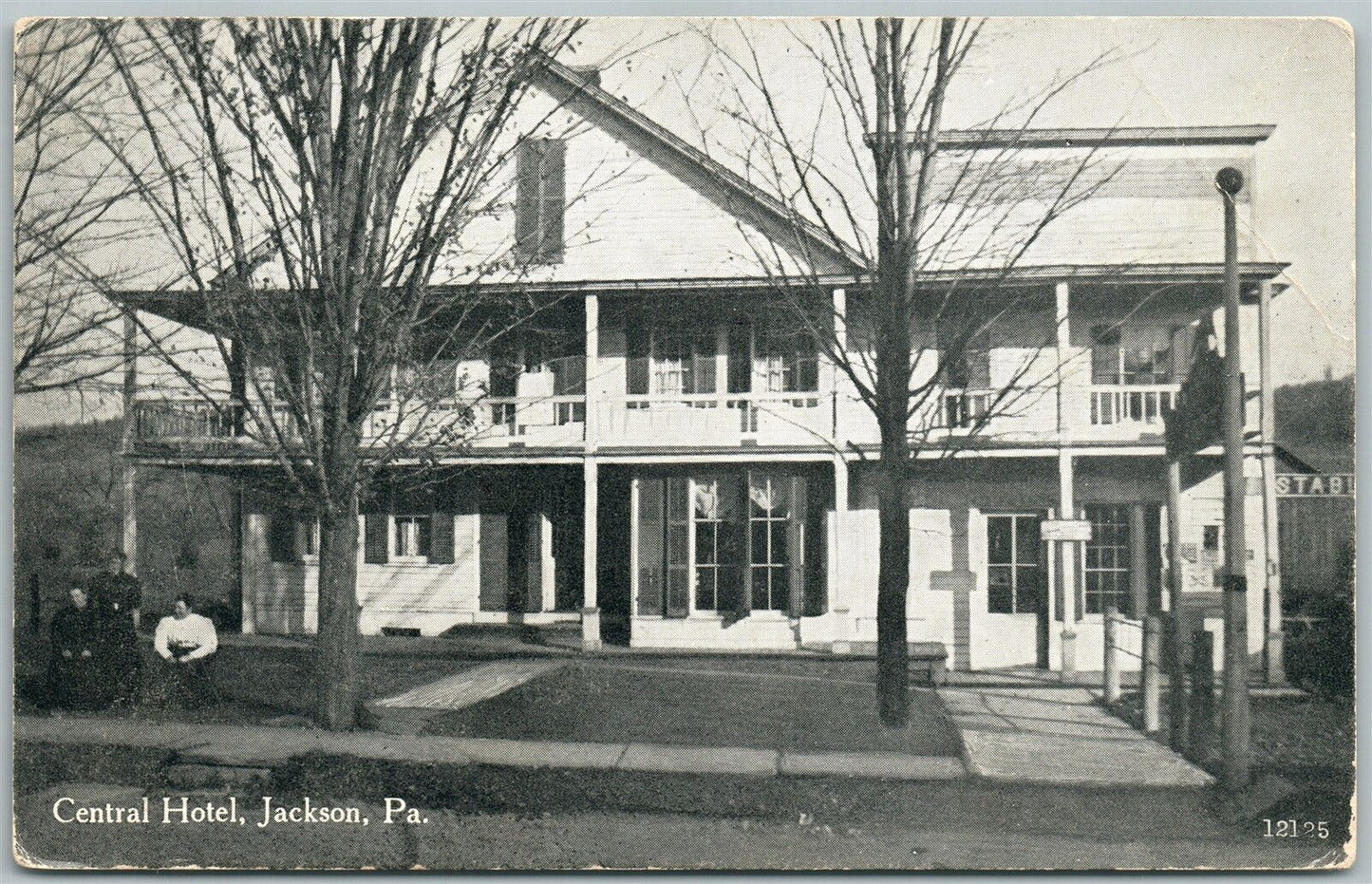 JACKSON PA CENTRAL HOTEL ANTIQUE POSTCARD