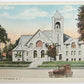 ANTIQUE 1918 POSTCARD - M.E. CHURCH POTSDAM N.Y. old automobile