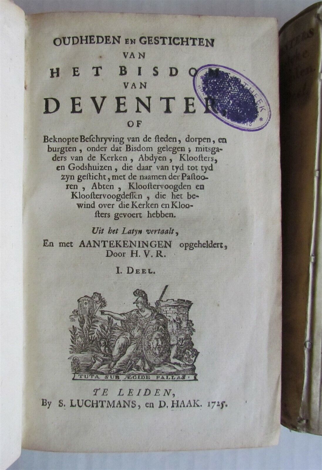 1725 2 volumes History & Antiquities of DEVENTER NETHERLANDS antique VELLUM