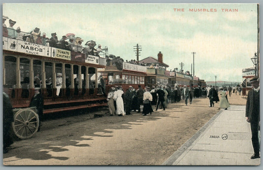 ENGLAND THE MUMBLES TRAIN ANTIQUE POSTCARD