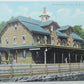 LAMBERTVILLE N.J. RAILROAD STATION railway depot train ANTIQUE POSTCARD