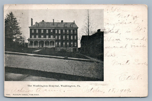 WASHINGTON PA HOSPITAL ANTIQUE POSTCARD