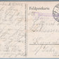 GERMAN WWI 1915 MILITARY FELDPOST ANTIQUE POSTCARD STRASSE in AUDINCOURT FRANCE