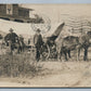 PINEHURST NC SCENE w/ COVERED HORSE WAGON ANTIQUE REAL PHOTO POSTCARD RPPC